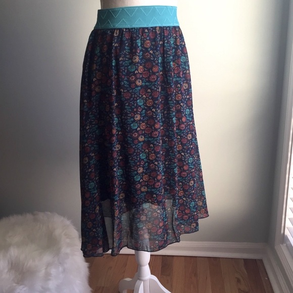LuLaRoe Dresses & Skirts - NWOT LulaRoe Lola Midi Skirt in Floral Chiffon